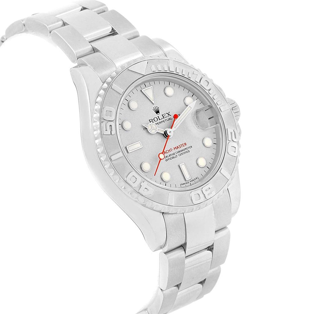 Rolex Yachtmaster Midsize Steel Platinum Men's Watch 168622 For Sale 1