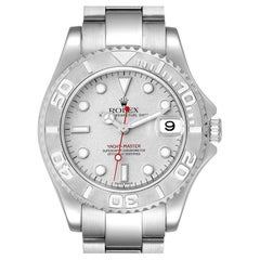 Rolex Yachtmaster Midsize Steel Platinum Mens Watch 168622