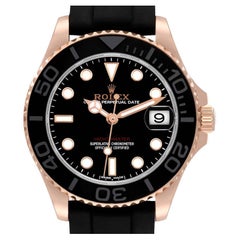 Rolex Yachtmaster 37 Everose Gold Rubber Strap Watch 268655 Box Card