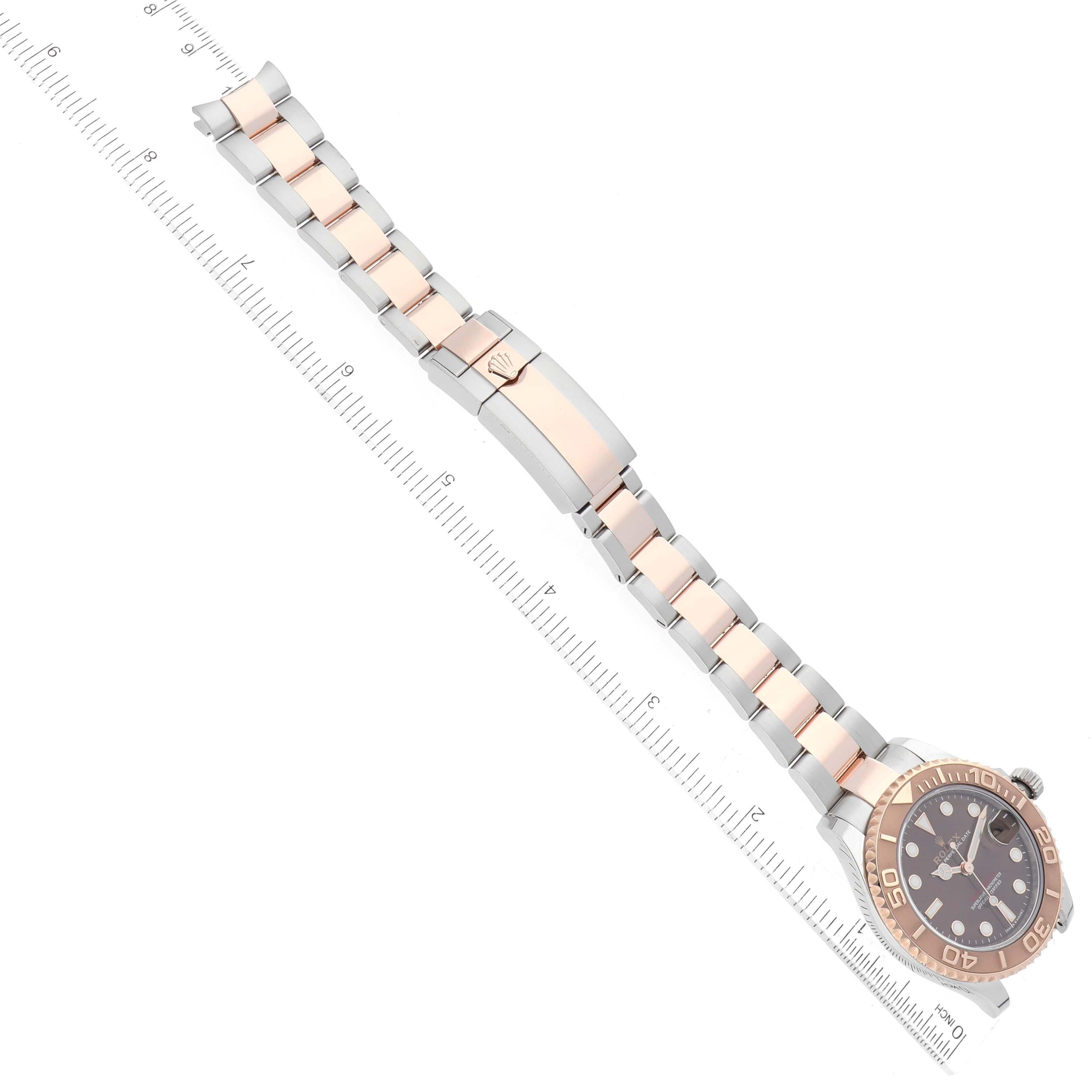 Rolex Yachtmaster 37 Midsize Steel Rose Gold Mens Watch 268621 Box Card For Sale 8