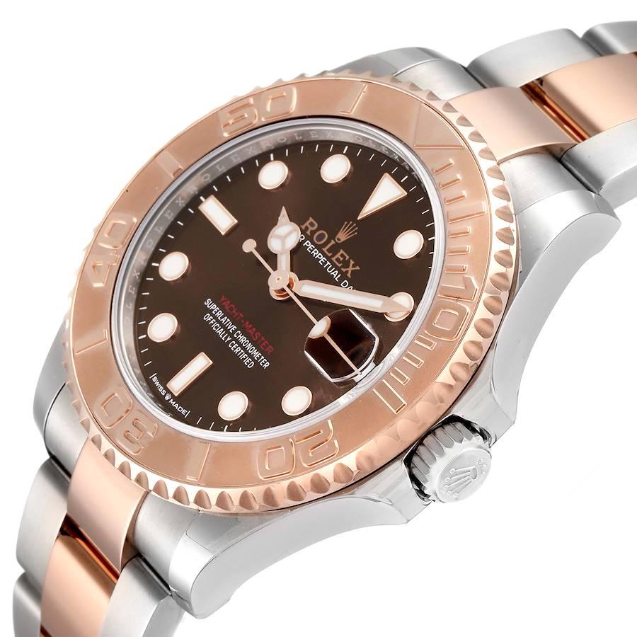 Men's Rolex Yachtmaster 37 Midsize Steel Rose Gold Mens Watch 268621 Unworn For Sale