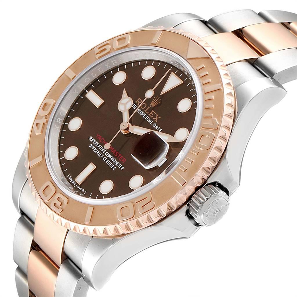 Rolex Yachtmaster 40 Everose Gold Steel Brown Dial Mens Watch 116621 1