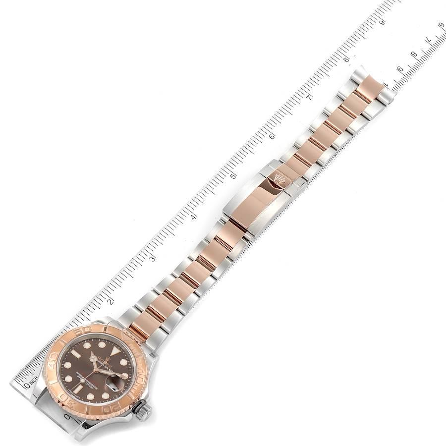 Rolex Yachtmaster 40 Everose Gold Steel Brown Dial Watch 116621 Box Card For Sale 3