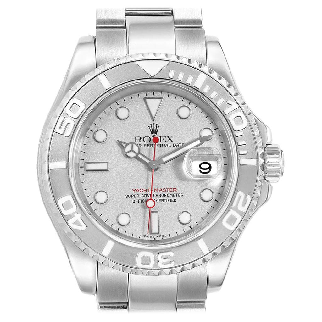 Rolex Yachtmaster 40 Steel Platinum Automatic Men's Watch 16622