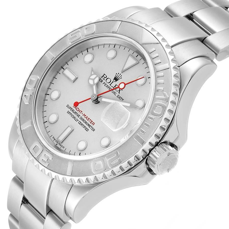 Rolex Yachtmaster 40 Steel Platinum Dial Bezel Men's Watch 16622 For Sale 2