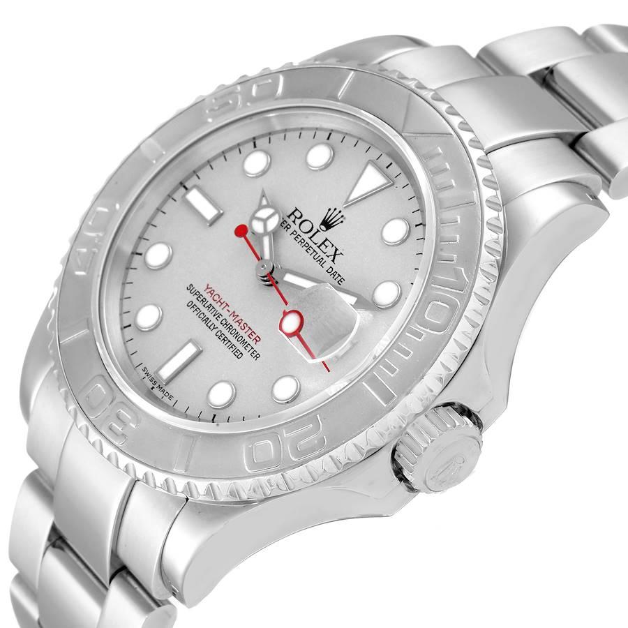 Rolex Yachtmaster 40 Steel Platinum Dial Bezel Mens Watch 16622 For Sale 1