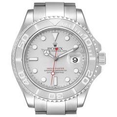 Used Rolex Yachtmaster 40 Steel Platinum Dial Bezel Men’s Watch 16622