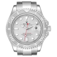 Used Rolex Yachtmaster 40 Steel Platinum Dial Bezel Mens Watch 16622
