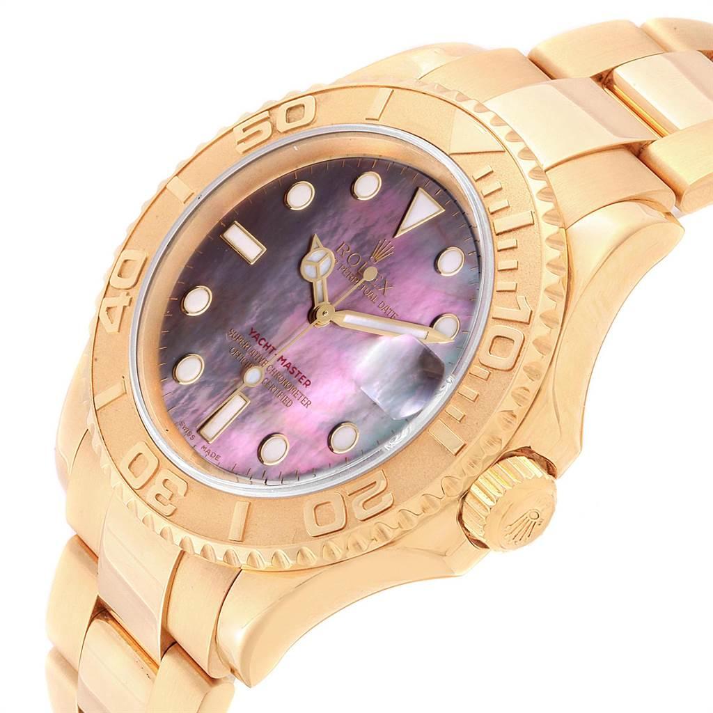 Rolex Yachtmaster 40 Yellow Gold Mother of Pearl Dial Men's Watch 16628 1
