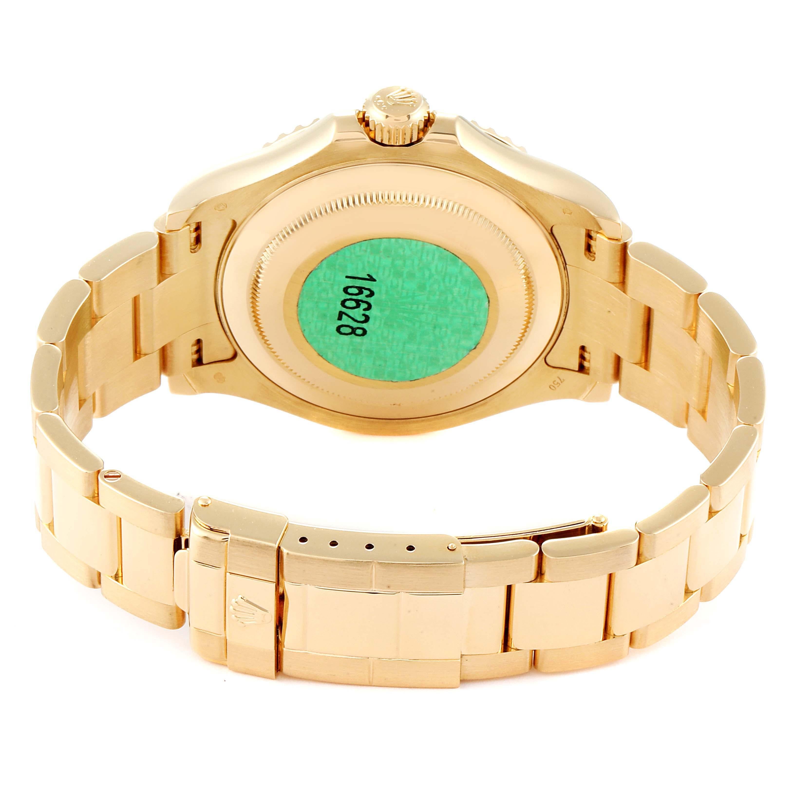 Rolex Yachtmaster 40 Yellow Gold White Dial Men's Watch 16628 Box Papers For Sale 6
