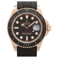 Rolex Yacht‑Master 40mm 126655 18K Rose Gold Black Dial Oysterflex Box Papers