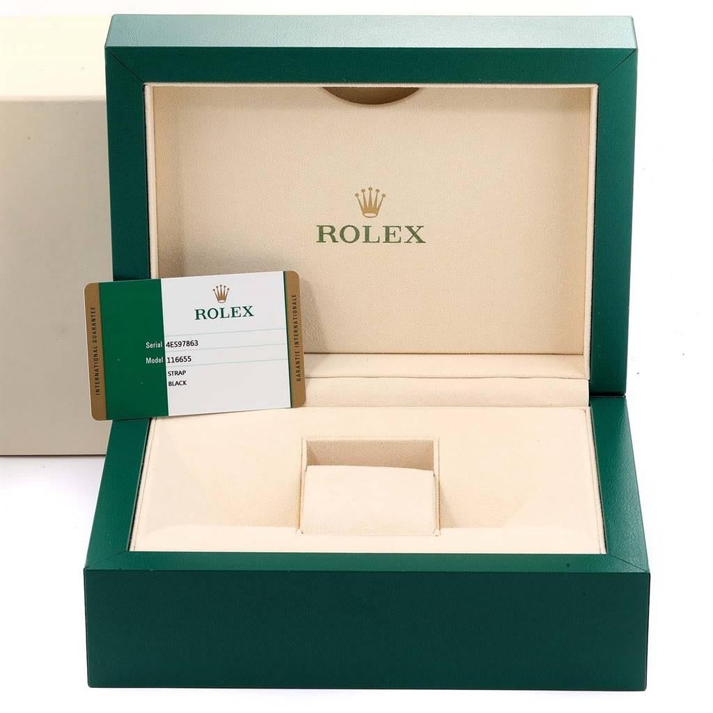 Rolex Yachtmaster Everose Gold Rubber Strap Watch 116655 Box Card 4