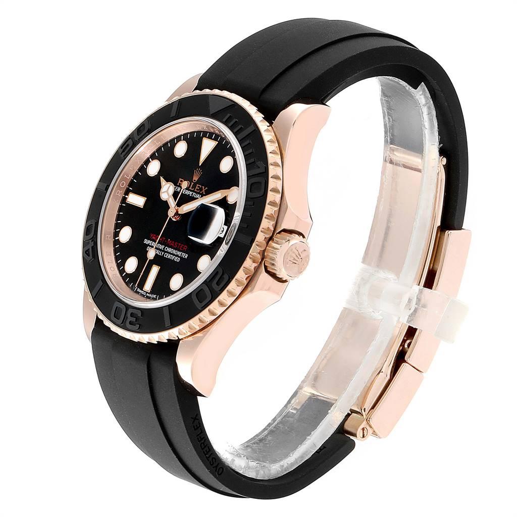 rolex yacht master rose gold rubber strap