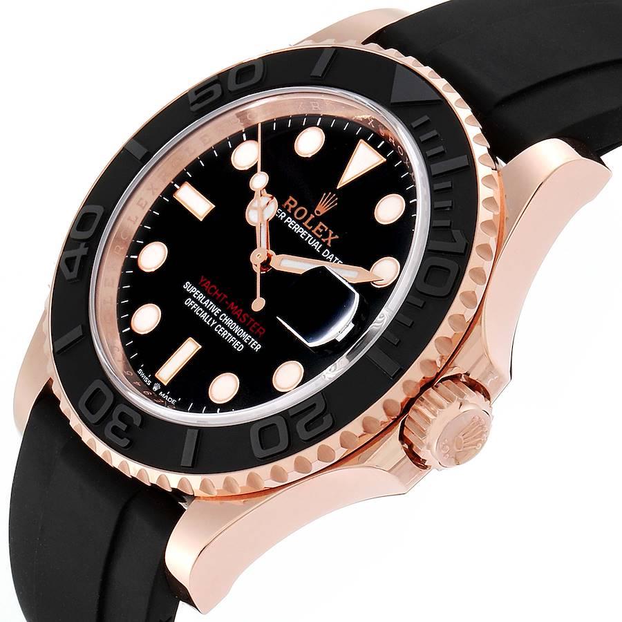 Rolex Yachtmaster Everose Gold Rubber Strap Watch 126655 Unworn For Sale 1