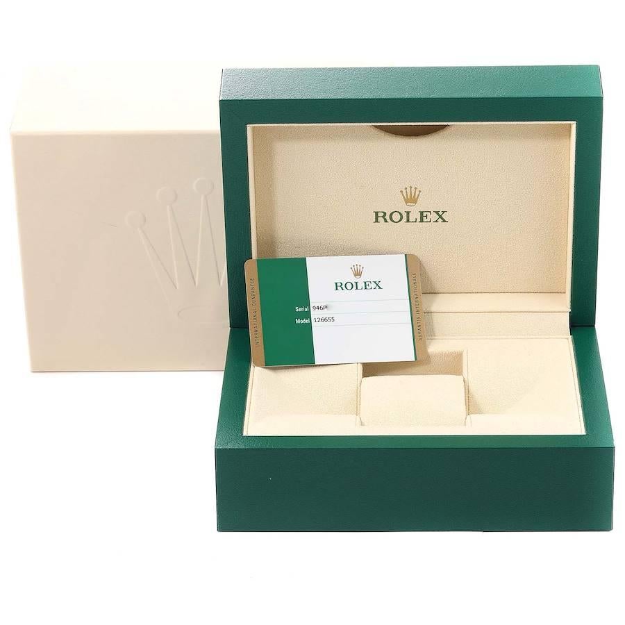 Rolex Yachtmaster Everose Roségold Oysterflex Herrenuhr 126655 Box Kartene im Angebot 7