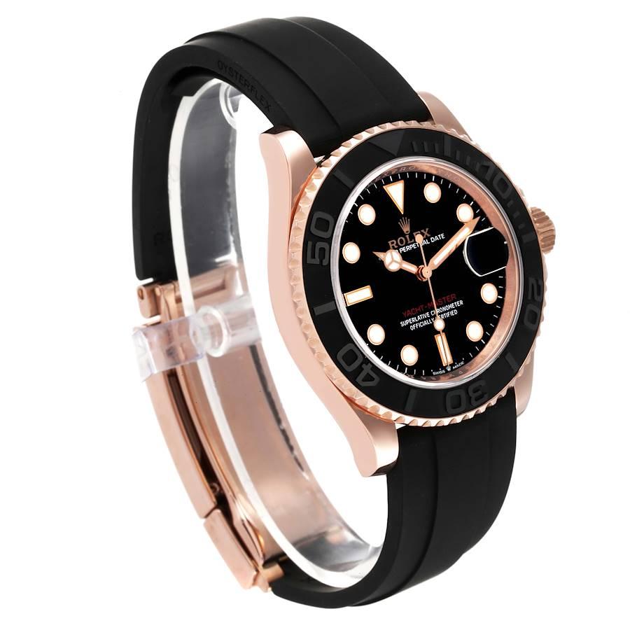Rolex Yachtmaster Everose Roségold Oysterflex Herrenuhr 126655 Box Kartene im Zustand „Hervorragend“ im Angebot in Atlanta, GA