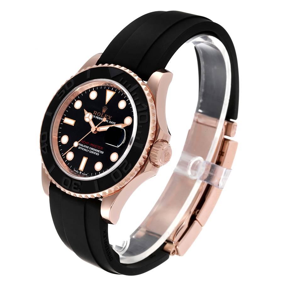 Rolex Yachtmaster Everose Roségold Oysterflex Herrenuhr 126655 Box Kartene im Angebot 1