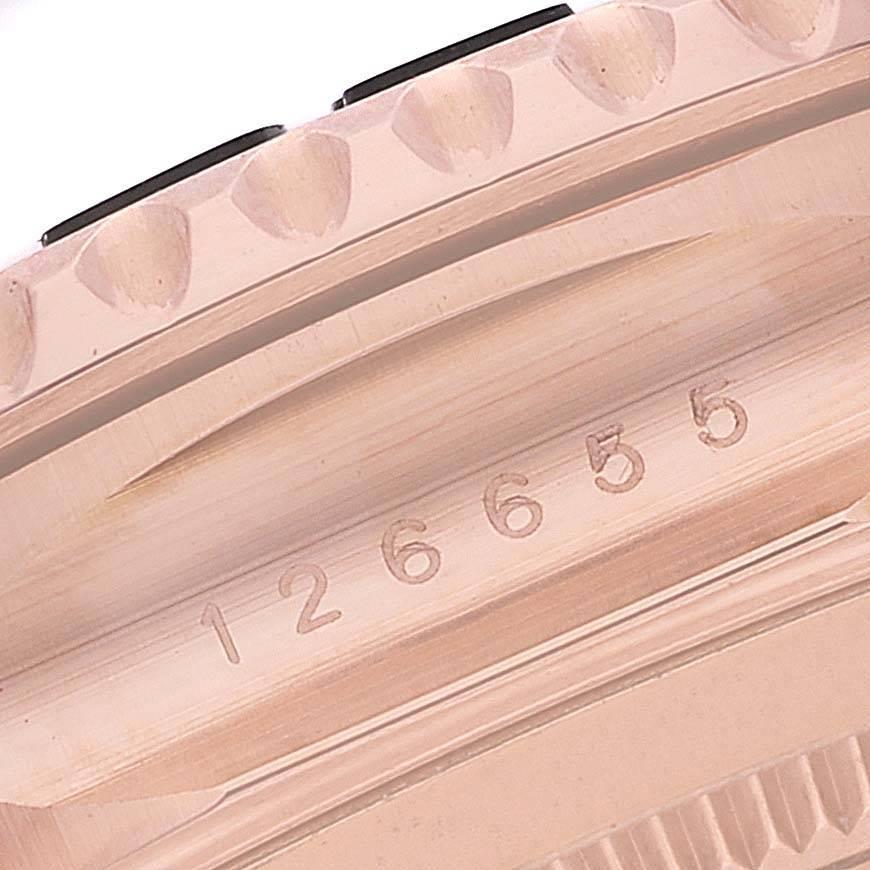 Rolex Yachtmaster Everose Roségold Oysterflex Herrenuhr 126655 Box Kartene im Angebot 3