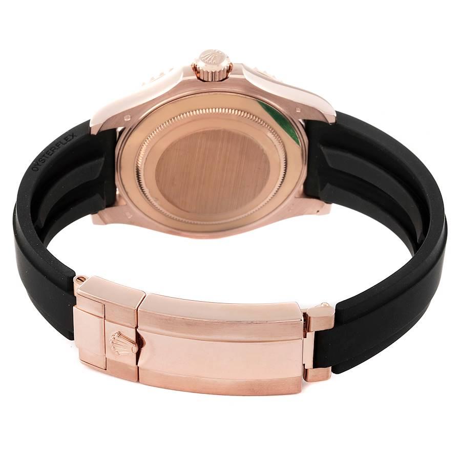 Rolex Yachtmaster Everose Roségold Oysterflex Herrenuhr 126655 Box Kartene im Angebot 5