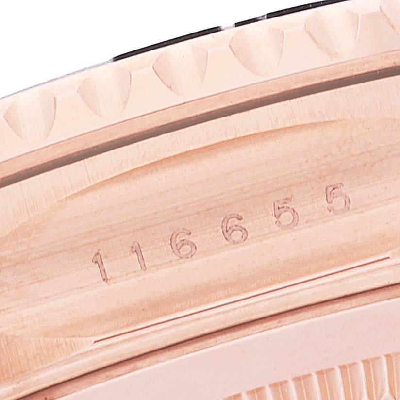 Rolex Yachtmaster Oysterflex-Armbanduhr für Herren 116655 aus Roségold im Angebot 4