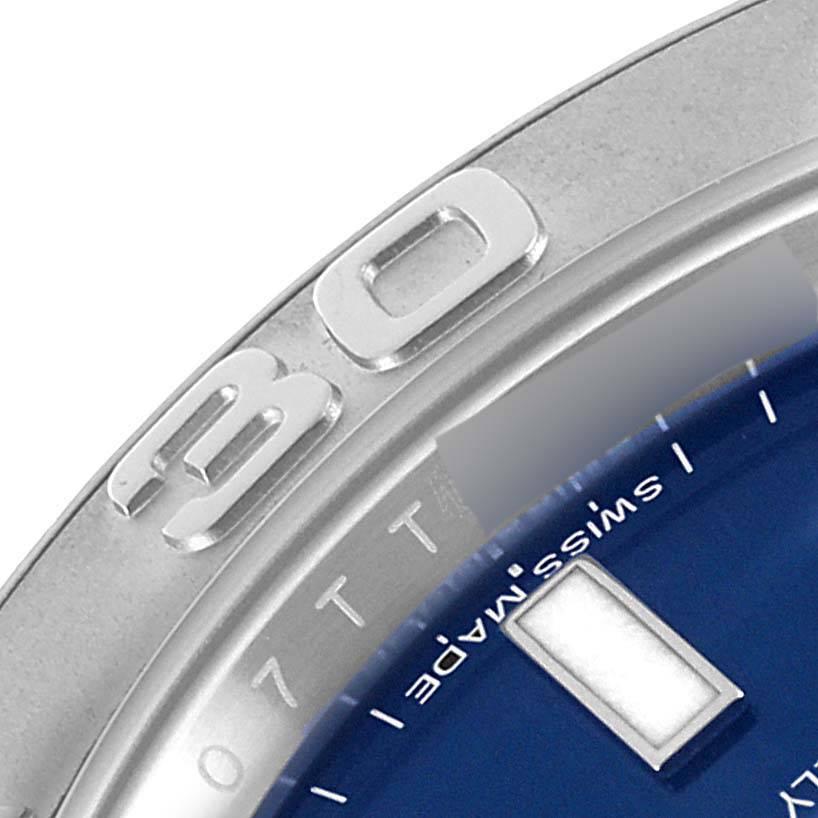 Rolex Montre Yachtmaster avec cadran bleu en acier et platine pour hommes 116622 Boîte Card en vente 2