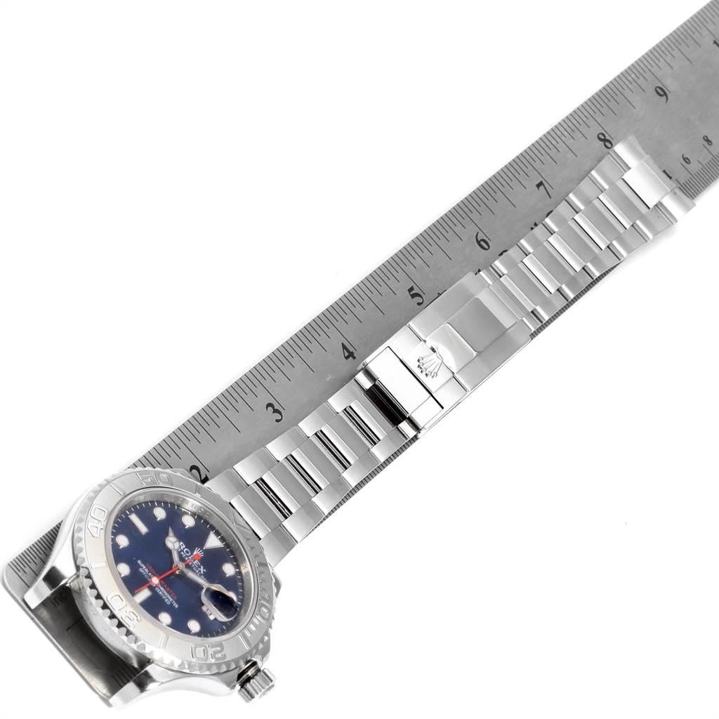 Rolex Yachtmaster Steel Platinum Blue Dial Men's Watch 116622 For Sale 4
