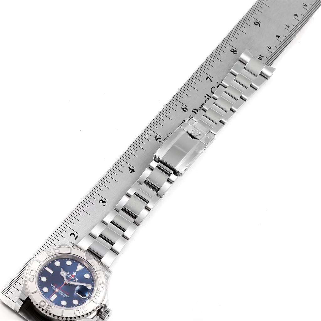 Rolex Yachtmaster Steel Platinum Blue Dial Men's Watch 116622 7