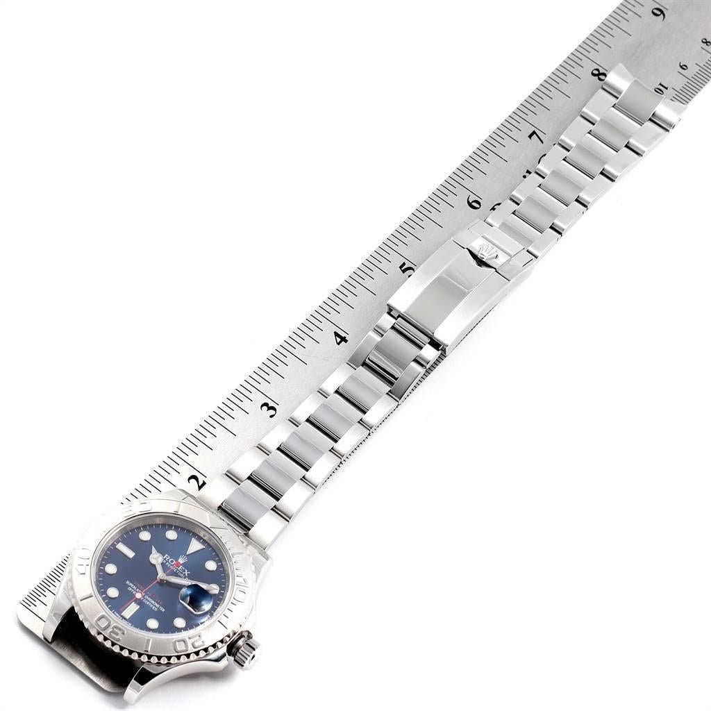 Rolex Yachtmaster Steel Platinum Blue Dial Men's Watch 116622 For Sale 7