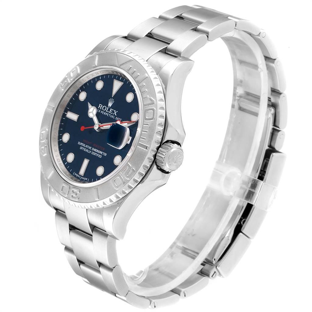 Rolex Yachtmaster Steel Platinum Blue Dial Men's Watch 116622 For Sale 1
