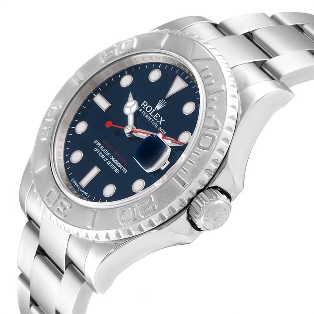 Rolex Yachtmaster Steel Platinum Blue Dial Men's Watch 116622 For Sale 2