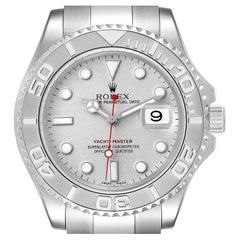 Rolex Yachtmaster 40mm Steel Platinum Dial Bezel Mens Watch 116622 Box Papers