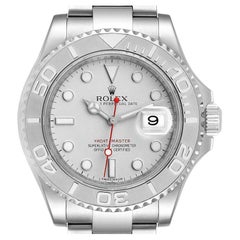 Rolex Yachtmaster Steel Platinum Dial Bezel Mens Watch 116622