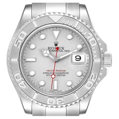 Rolex Yachtmaster 40mm Steel Platinum Dial Bezel Mens Watch 16622 Box Papers