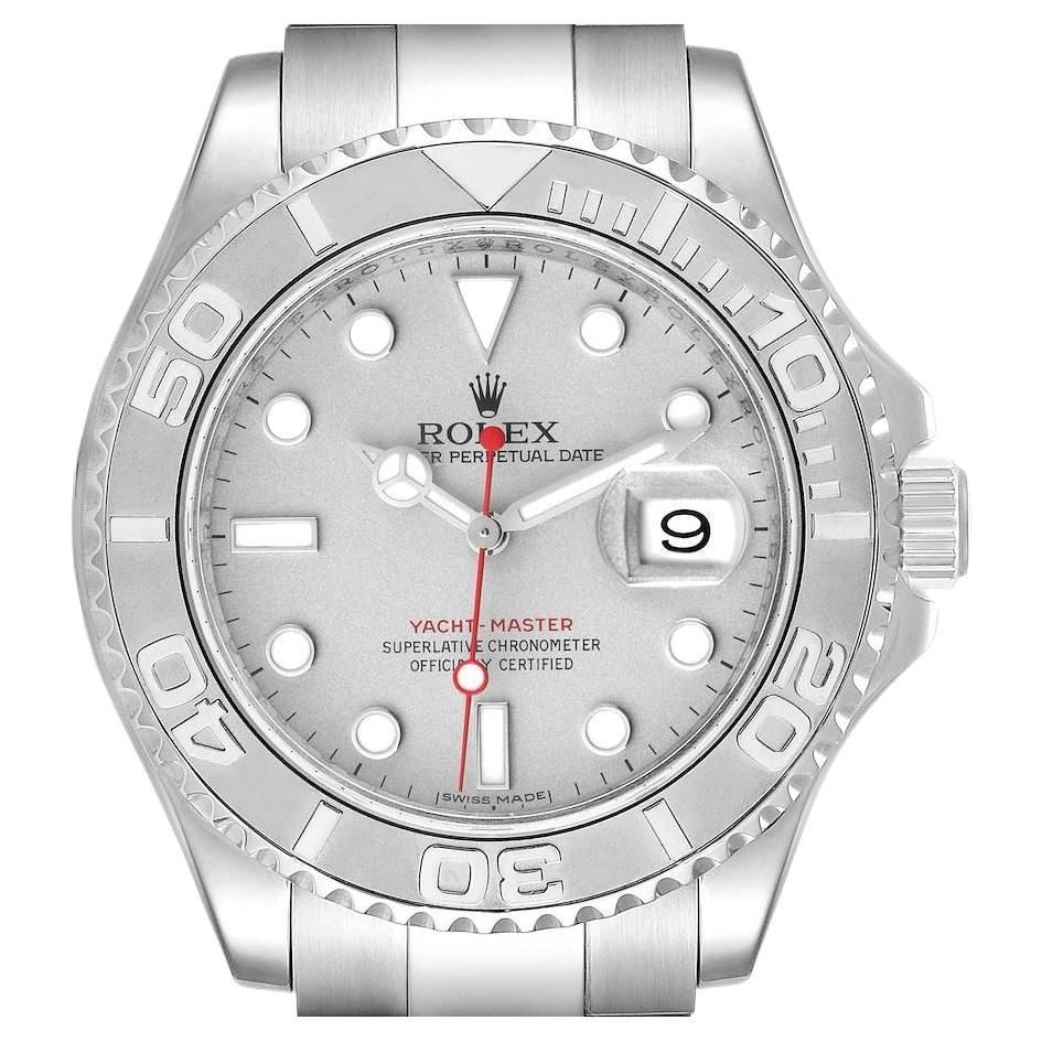 Rolex Yachtmaster Midsize Steel Platinum Men's Watch 168622 For Sale at