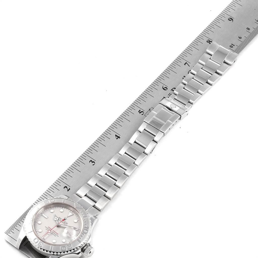 Rolex Yachtmaster Steel Platinum Men's Watch 16622 Box For Sale 7