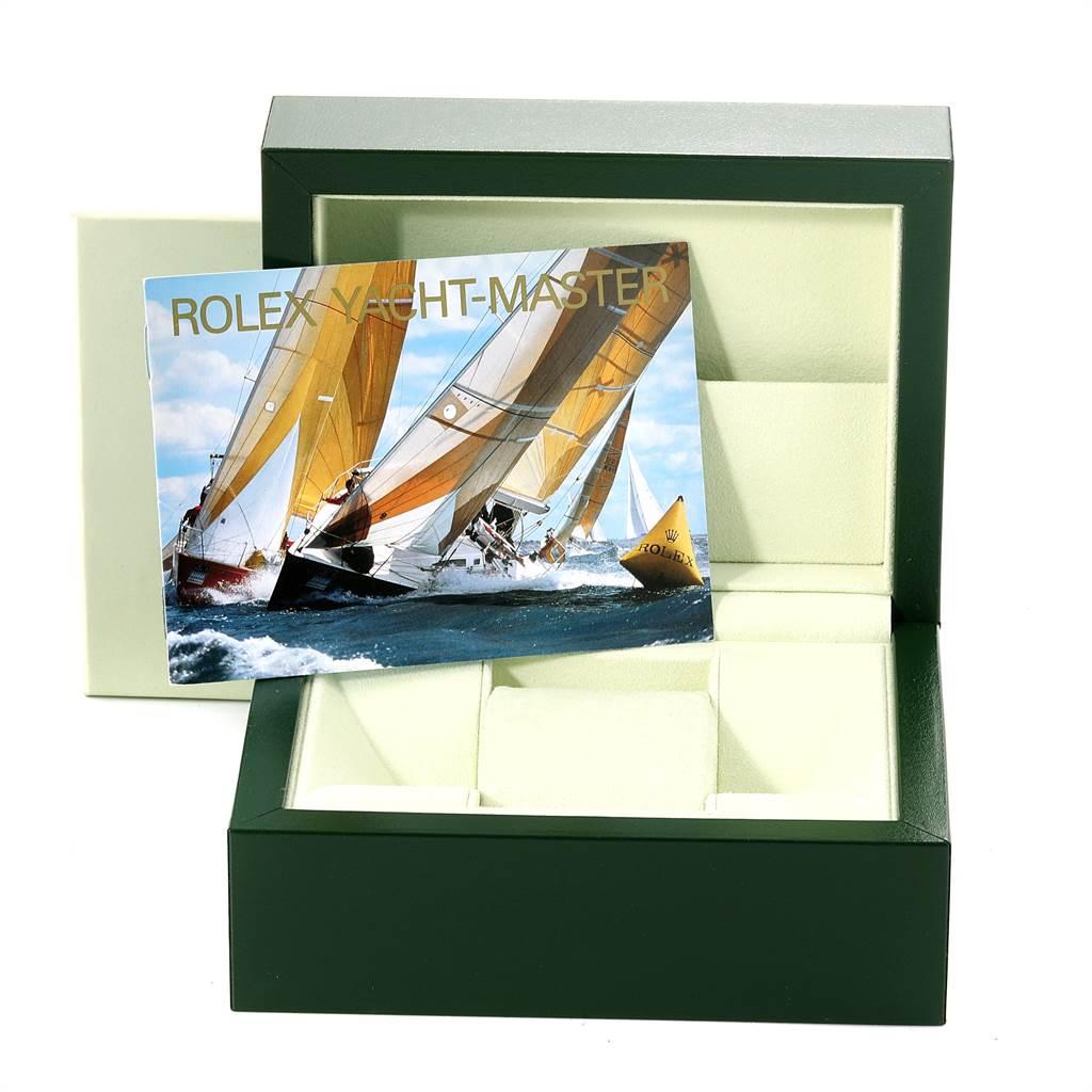 Rolex Yachtmaster Steel Platinum Men's Watch 16622 Box For Sale 8