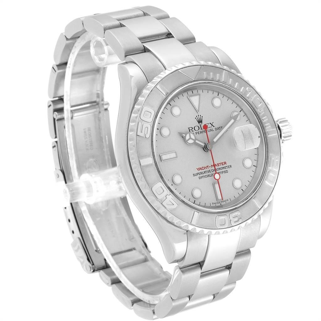 Rolex Yachtmaster Steel Platinum Men's Watch 16622 Box For Sale 1