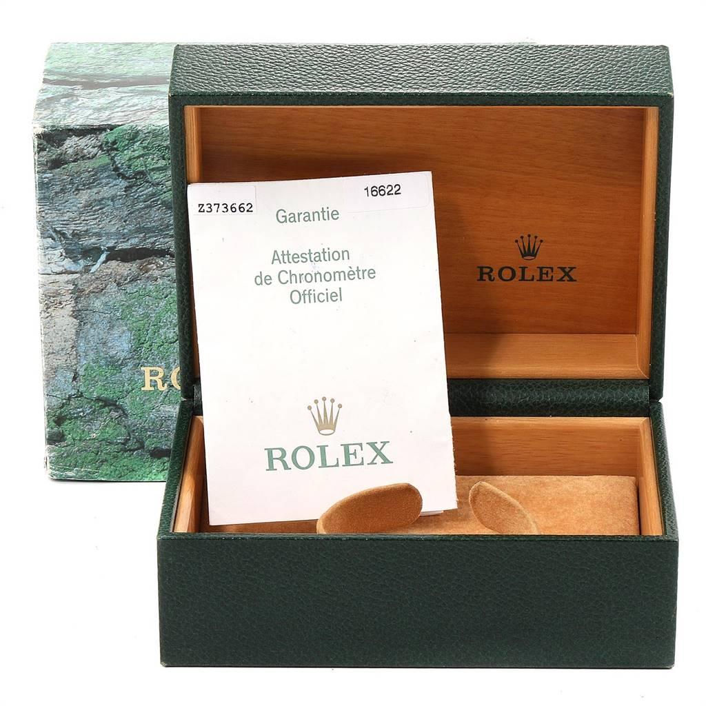Rolex Yachtmaster Steel Platinum Men's Watch 16622 Box Papers 6