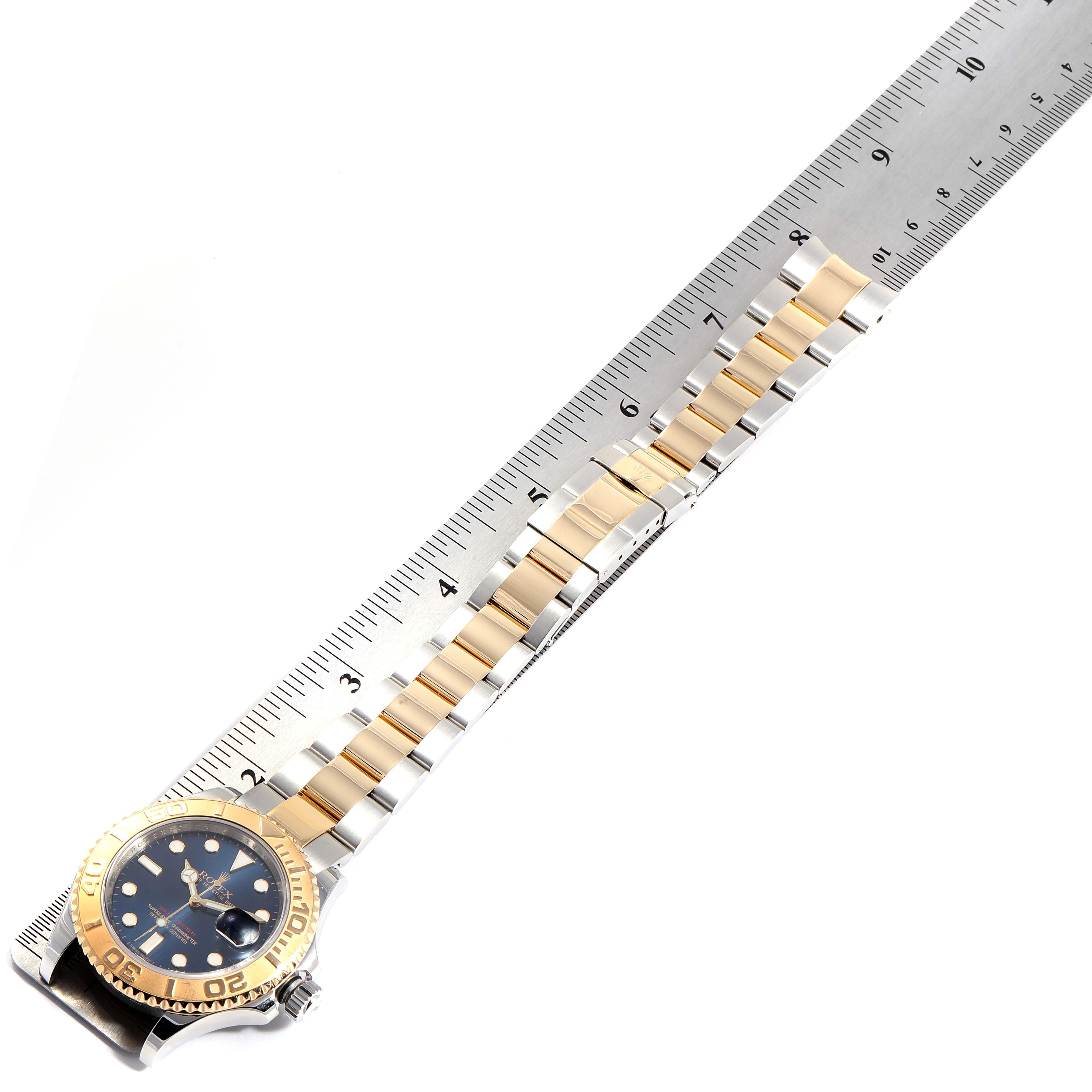 Rolex Yachtmaster Steel Yellow Gold Blue Dial Men's Watch 16623 7
