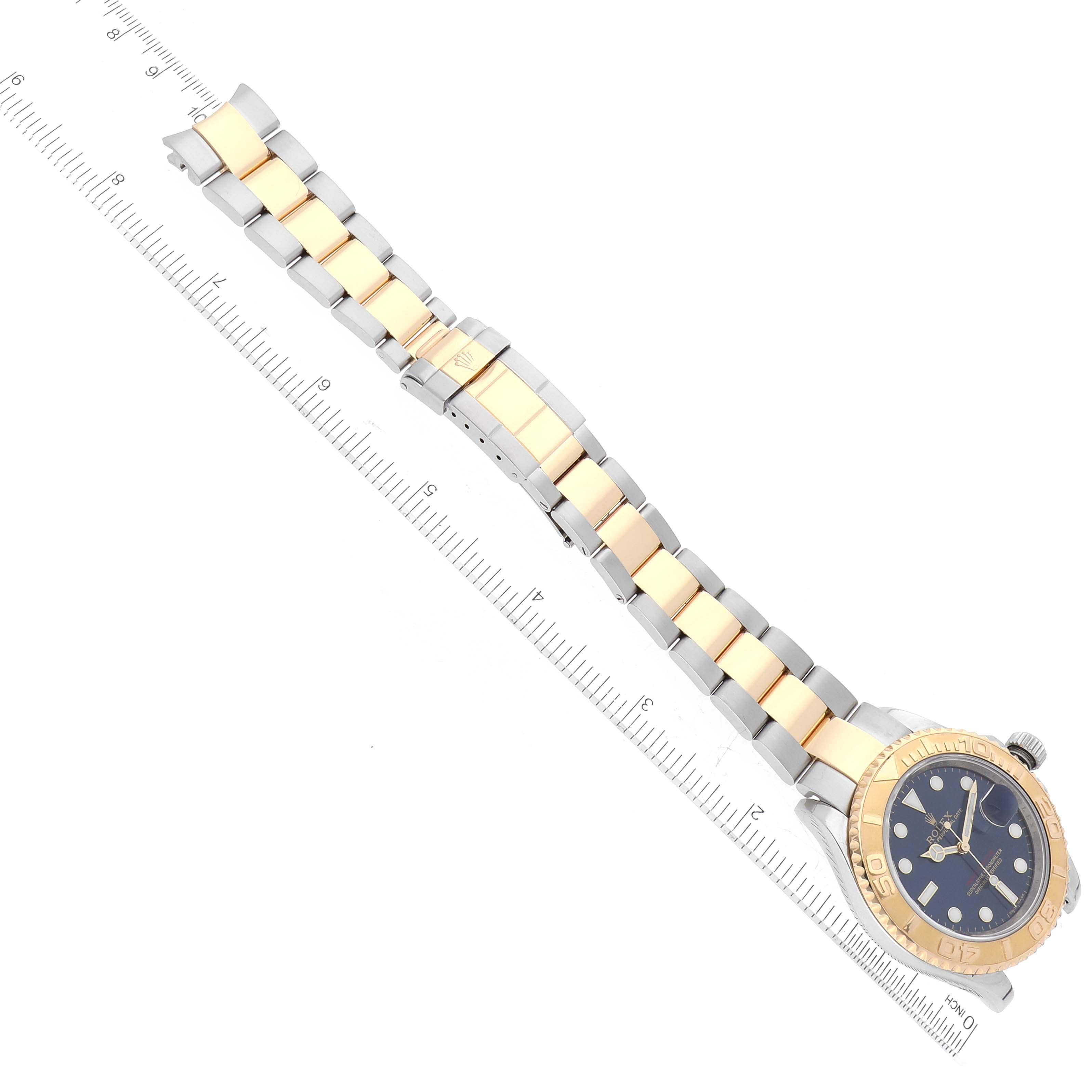 Rolex Yachtmaster 40mm Steel Yellow Gold Blue Dial Mens Watch 16623 3