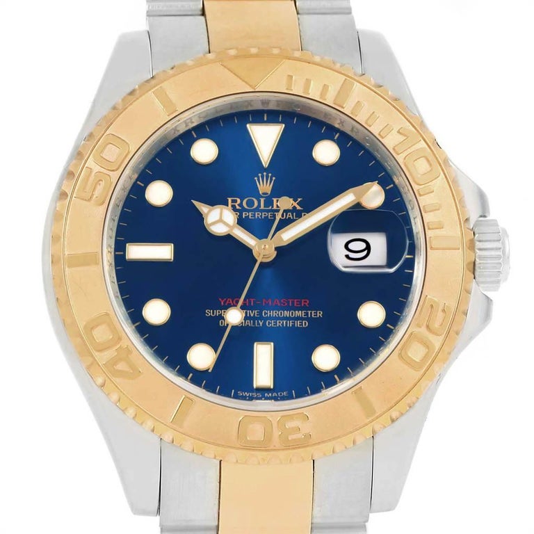 Rolex Yachtmaster Steel Yellow Gold Blue Dial Men’s Watch 16623 For ...