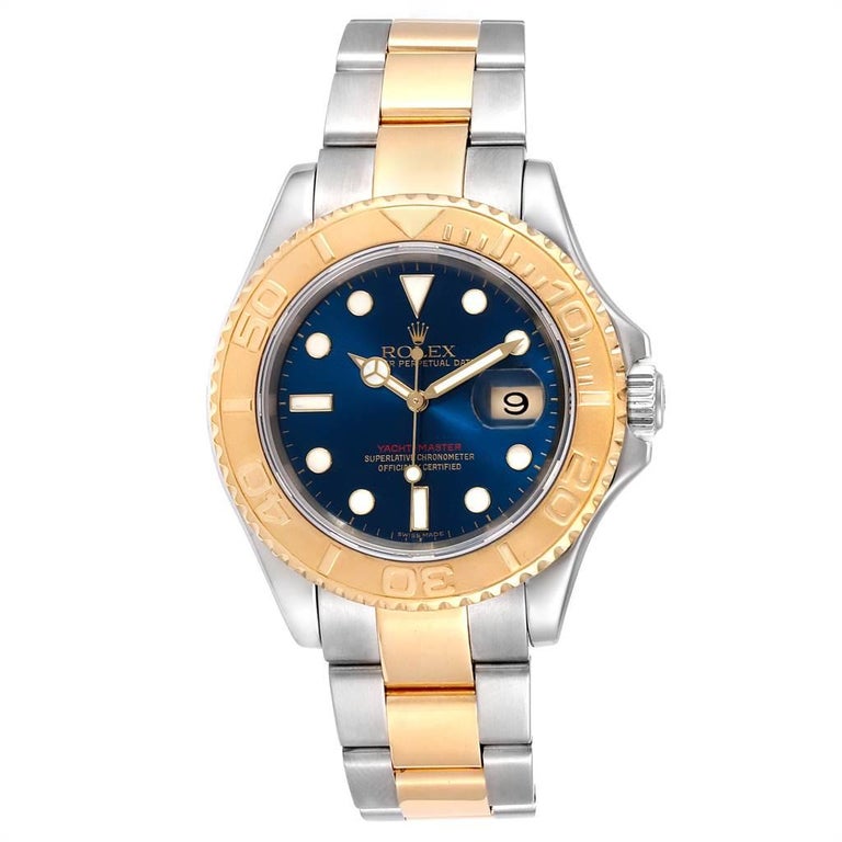 Rolex Yachtmaster Steel Yellow Gold Blue Dial Men's Watch 16623 For ...