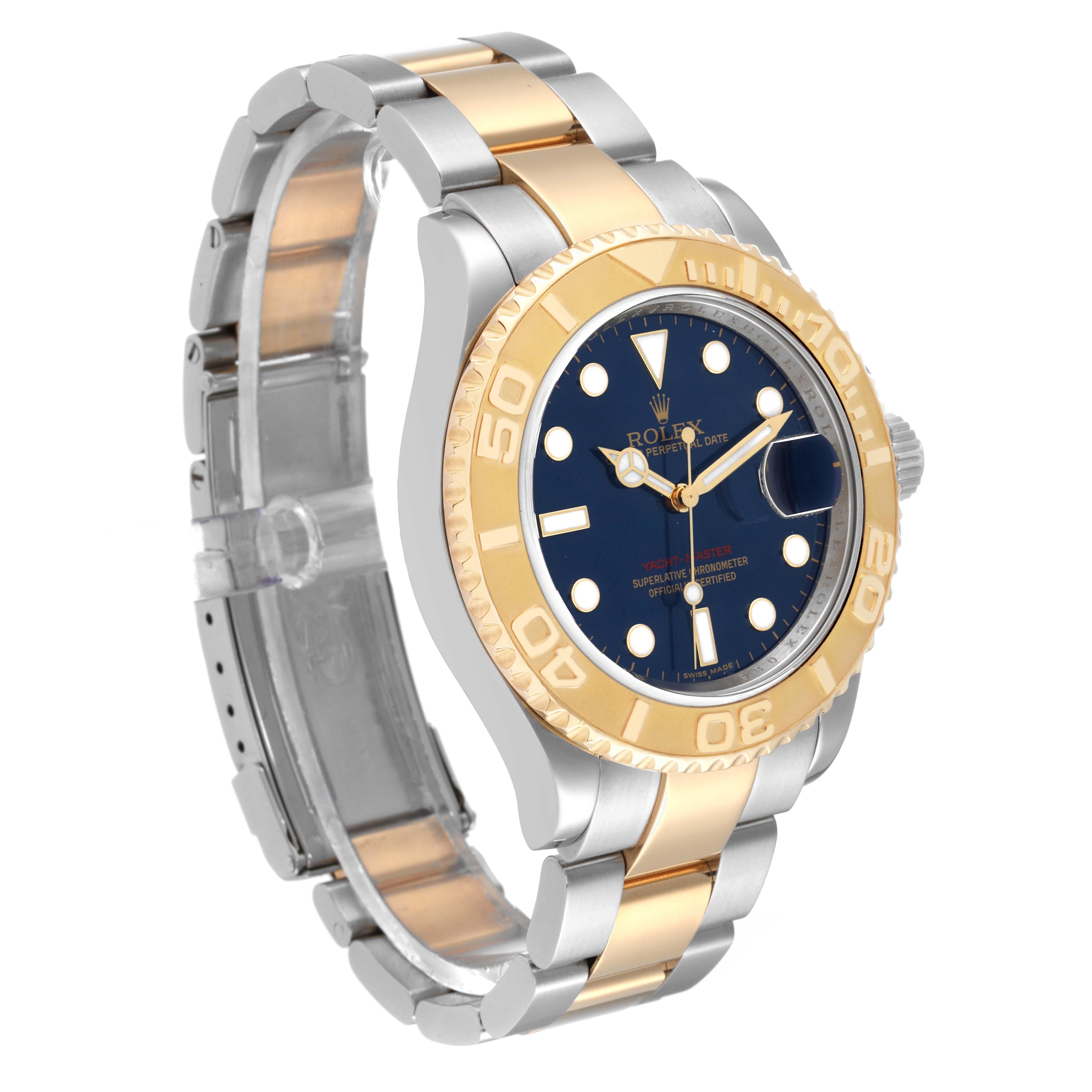 rolex yacht master blue gold