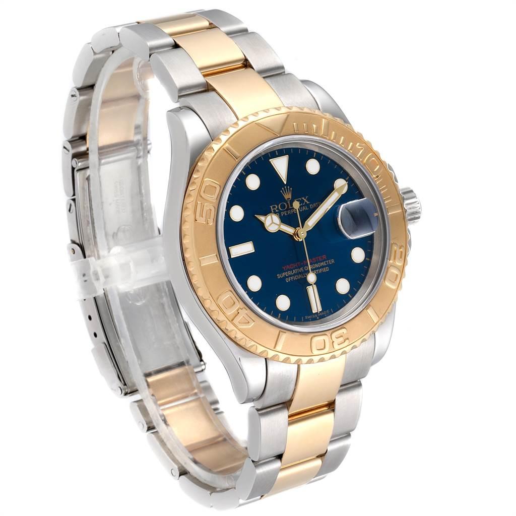 Rolex Yachtmaster Steel Yellow Gold Blue Dial Men's Watch 16623 For Sale 1