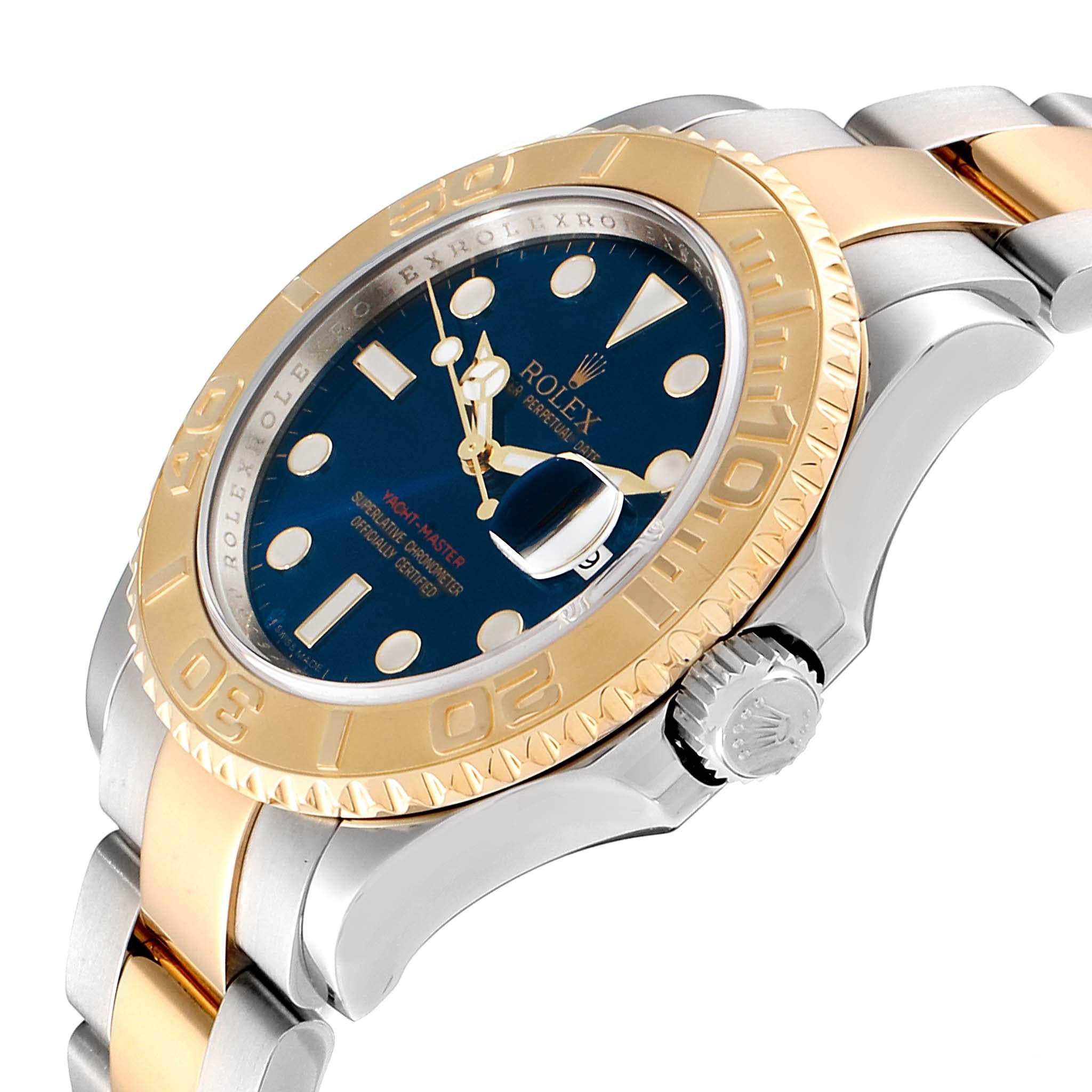 Rolex Yachtmaster Steel Yellow Gold Blue Dial Men's Watch 16623 2