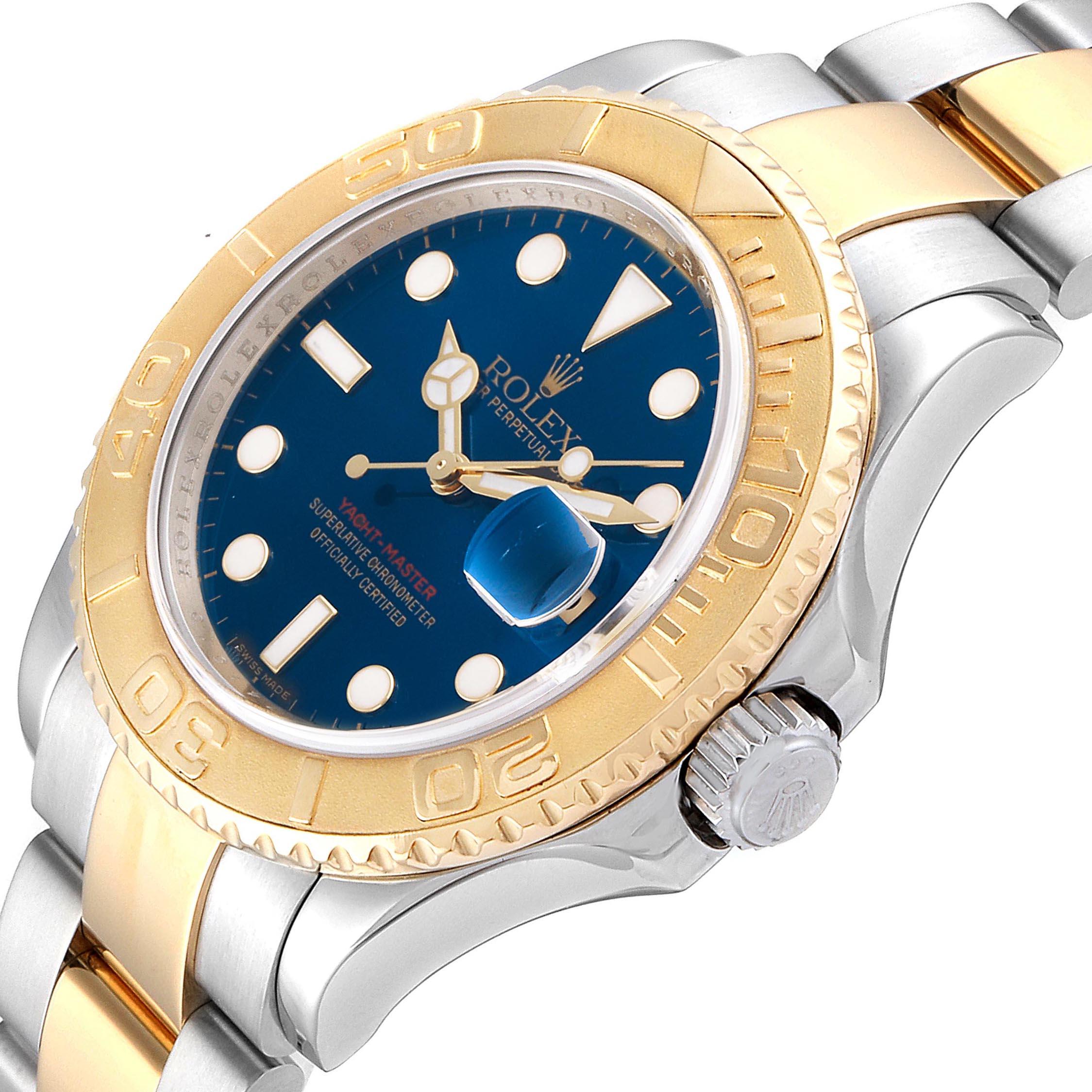 Rolex Yachtmaster Steel Yellow Gold Blue Dial Men's Watch 16623 2