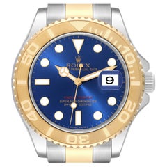 Rolex Yachtmaster 40mm Steel Yellow Gold Blue Dial Mens Watch 16623