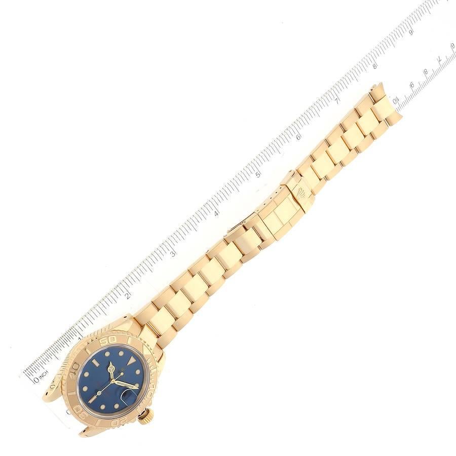 Rolex Yachtmaster Yellow Gold Blue Dial Mens Watch 16628 6