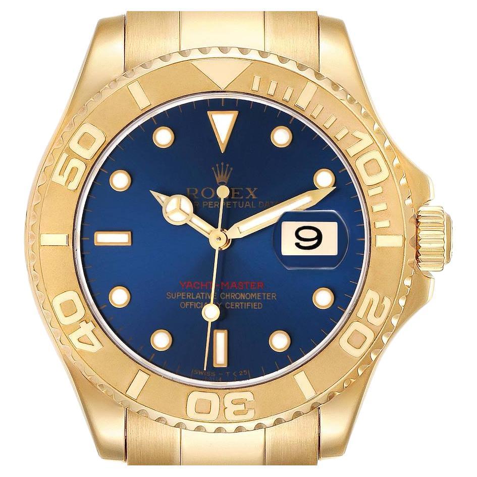 Certified Rolex Yachtmaster 169628 Women’s Automatic Watch Blue Dial 18