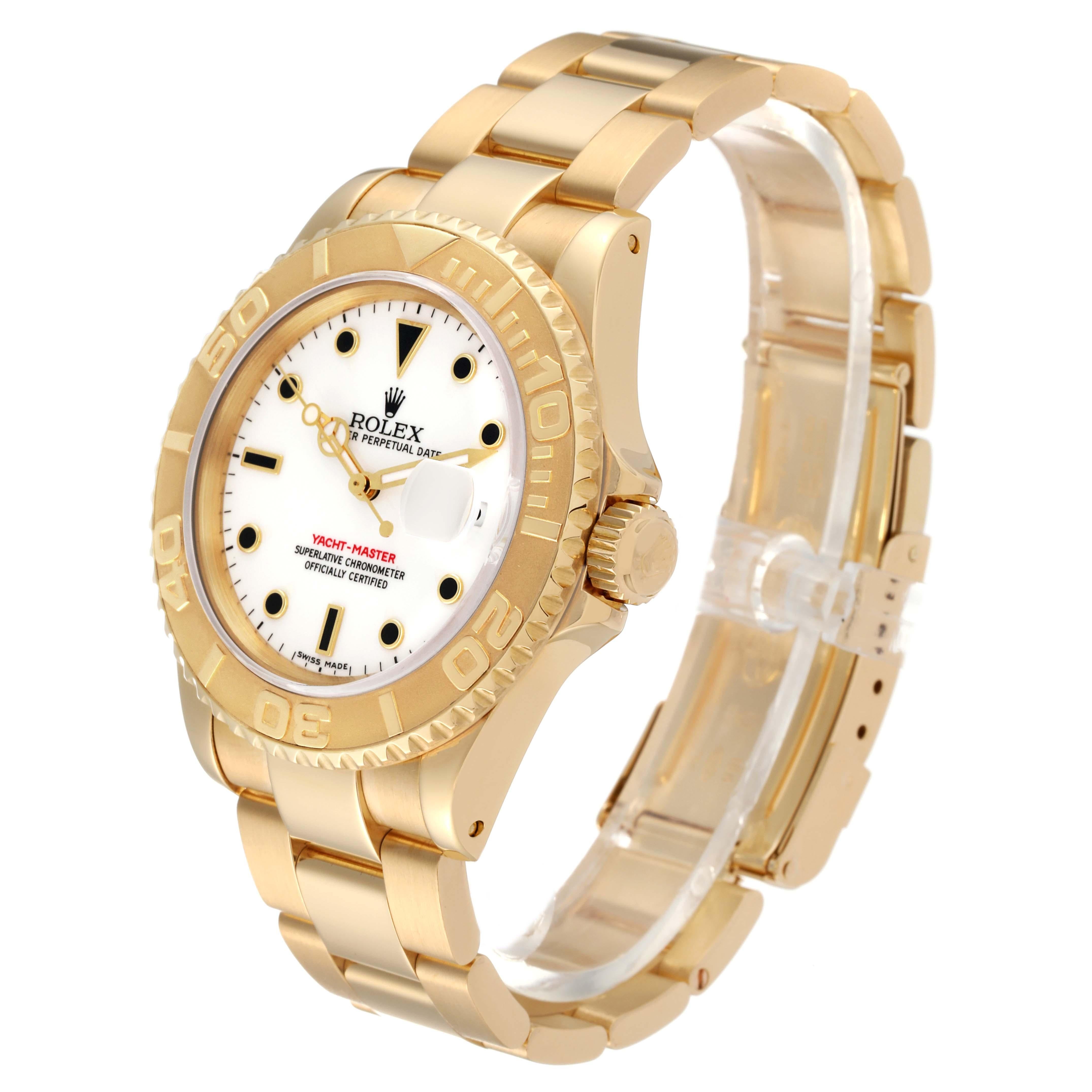 Rolex Yachtmaster 40mm Yellow Gold White Dial Mens Watch 16628 7